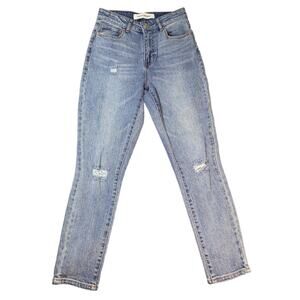 Ashley Mason High Rise Mom Jeans Size 5 Distressed Women’s EUC